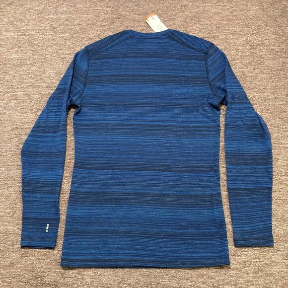 SMARTWOOL Men's M Classic Thermal Merino Base Layer Crew Shirt NAVY COLOR SHIFT - Picture 2 of 12